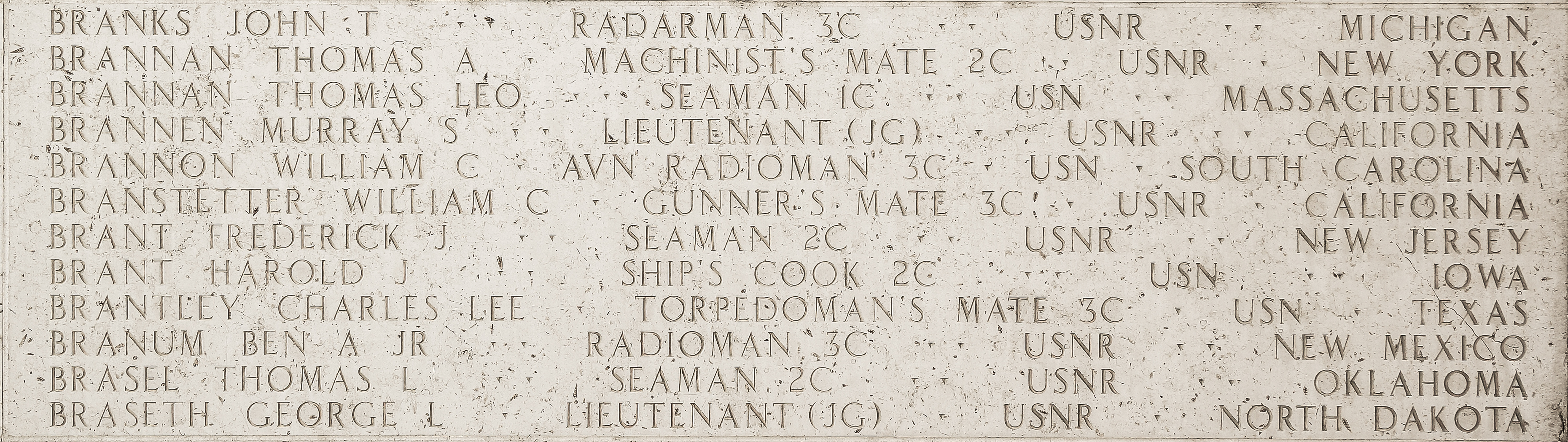 William C. Brannon, Aviation Radioman Third Class